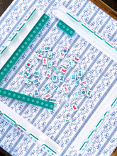 Load image into Gallery viewer, Scalloped Square Game Table Topper | Winter Toile