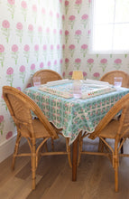 Load image into Gallery viewer, Scalloped Square Game Table Topper | Garden Rose