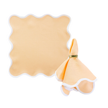 Load image into Gallery viewer, Linen Scalloped Square | Poppy Peach