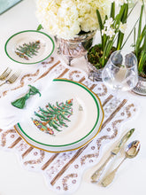 Load image into Gallery viewer, Square Scalloped Placemat | Boxwood Garden - Espresso