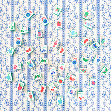 Load image into Gallery viewer, Scalloped Square Game Table Topper | Winter Toile