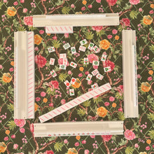 Load image into Gallery viewer, Scalloped Square Table Topper | Climbing Roses - Moss