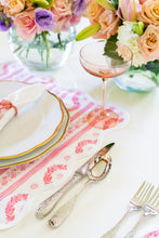 Load image into Gallery viewer, Square Scalloped Placemat | Boxwood Garden - Rose