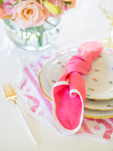 Load image into Gallery viewer, Linen Scalloped Square | Azalea Pink