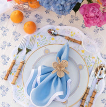 Load image into Gallery viewer, Linen Scalloped Square | Cornflower Blue