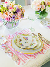 Load image into Gallery viewer, Square Scalloped Placemat | Boxwood Garden - Rose