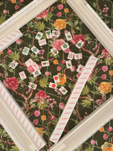 Load image into Gallery viewer, Scalloped Square Table Topper | Climbing Roses - Moss