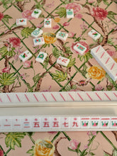 Load image into Gallery viewer, Scalloped Square Table Topper | Climbing Roses - Blush