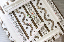 Load image into Gallery viewer, Scalloped Square Table Topper | Boxwood Garden - Espresso