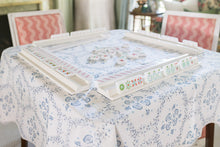 Load image into Gallery viewer, Scalloped Square Table Topper | Floral Trellis