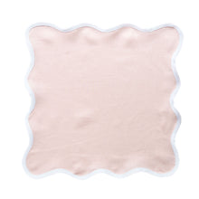 Load image into Gallery viewer, Linen Scalloped Square | Peony Pink