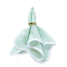 Load image into Gallery viewer, Linen Scalloped Square | Sage Green