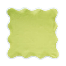 Load image into Gallery viewer, Linen Scalloped Square | Lime