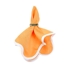 Load image into Gallery viewer, Linen Scalloped Square | Tangerine