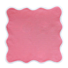 Load image into Gallery viewer, Linen Scalloped Square | Hibiscus Pink