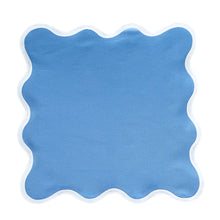 Load image into Gallery viewer, Linen Scalloped Square | French Blue
