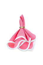 Load image into Gallery viewer, Linen Scalloped Square | Hibiscus Pink