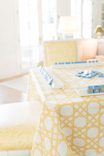Load image into Gallery viewer, Scalloped Square Table Topper | Gold Cane