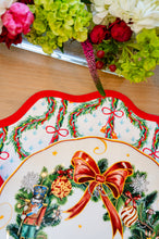 Load image into Gallery viewer, Round Scalloped Placemat | Carol of the Bells