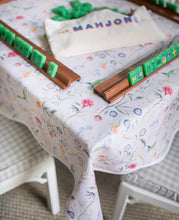 Load image into Gallery viewer, Scalloped Square Game Table Topper | Jardin de Fleurs - Pink