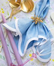 Load image into Gallery viewer, Linen Scalloped Square | Cornflower Blue