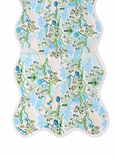 Load image into Gallery viewer, Scalloped Runner | Blue Pagoda