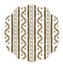 Load image into Gallery viewer, Round Scalloped Placemat | Boxwood Garden - Espresso