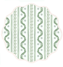 Load image into Gallery viewer, Round Scalloped Placemat | Boxwood Garden - Sage