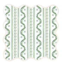 Load image into Gallery viewer, Square Scalloped Placemat | Boxwood Garden - Sage