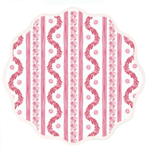 Load image into Gallery viewer, Round Scalloped Placemat | Boxwood Garden-Rose