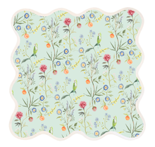 Load image into Gallery viewer, Square Scalloped Placemat | Jardin de Fleurs - Sage