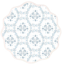 Load image into Gallery viewer, Round Scalloped Placemat | Floral Trellis