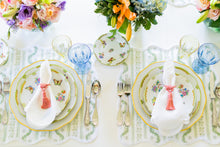 Load image into Gallery viewer, Square Scalloped Placemat | Boxwood Garden - Sage