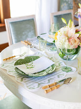 Load image into Gallery viewer, Square Scalloped Placemat | Boxwood Garden - Sage