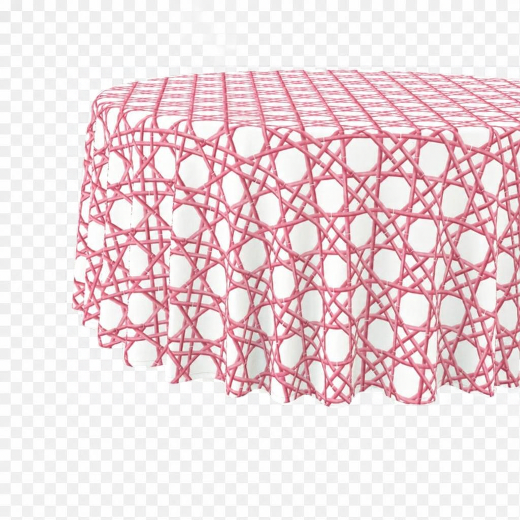 Round Tablecloth | Pink Cane