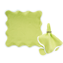 Load image into Gallery viewer, Linen Scalloped Square | Lime
