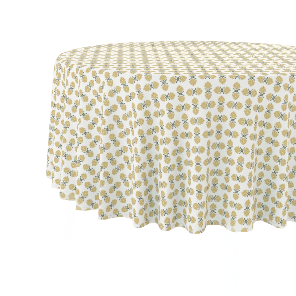 Round Tablecloth | Yellow Lotus Flower