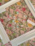 Scalloped Square Table Topper | Climbing Roses - Blush