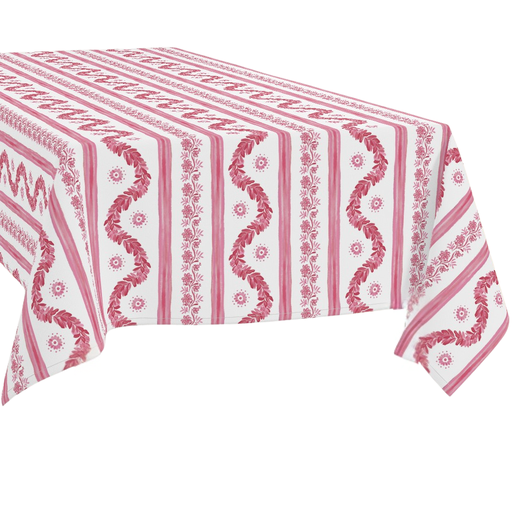 Rectangle Tablecloth | Boxwood Garden - Rose