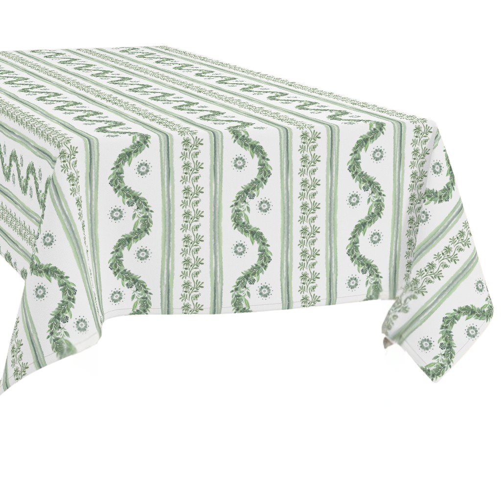 Rectangle Tablecloth | Boxwood Garden - Sage