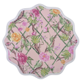 Round Scalloped Placemat | Climbing Roses - Blush