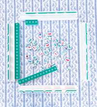 Load image into Gallery viewer, Scalloped Square Game Table Topper | Winter Toile
