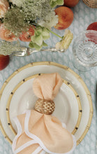 Load image into Gallery viewer, Linen Scalloped Square | Poppy Peach
