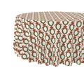 Round Tablecloth | Holiday Wreath | Rosebud Red