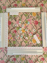 Load image into Gallery viewer, Scalloped Square Table Topper | Climbing Roses - Blush
