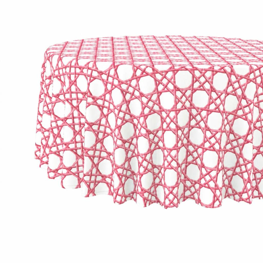 Round Tablecloth | Pink Cane
