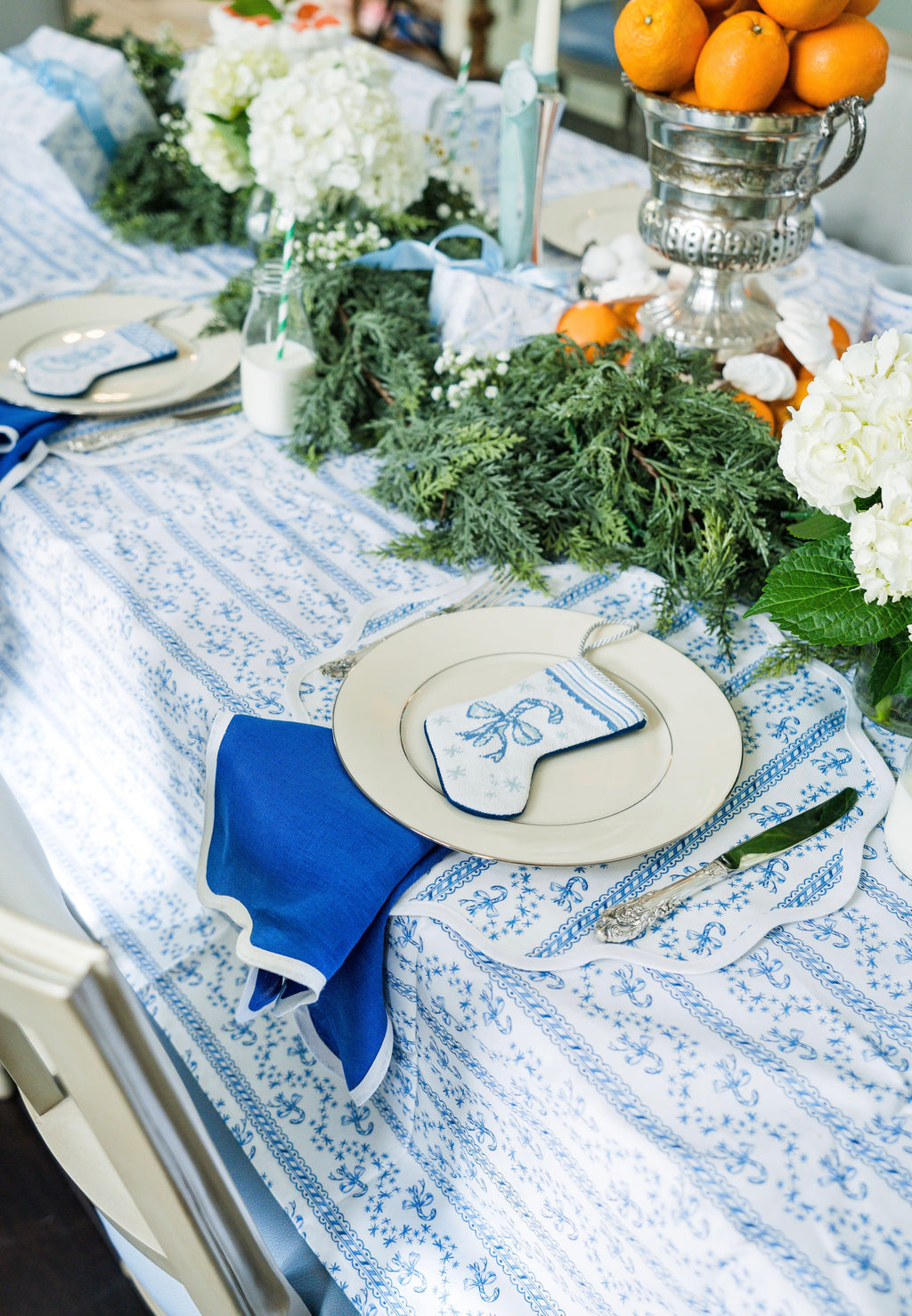 Rectangle Tablecloth | Winter Toile