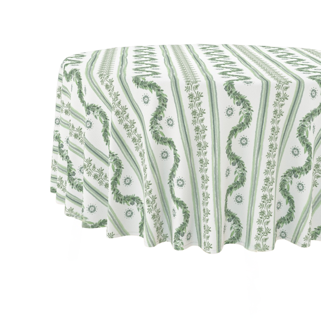 Round Tablecloth | Boxwood Garden - Sage