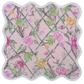 Square Scalloped Placemat | Climbing Roses - Blush