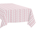 Rectangle Tablecloth | Pink Botanical Stripe